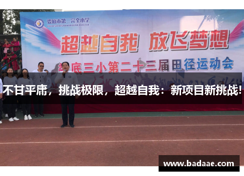 不甘平庸，挑战极限，超越自我：新项目新挑战!